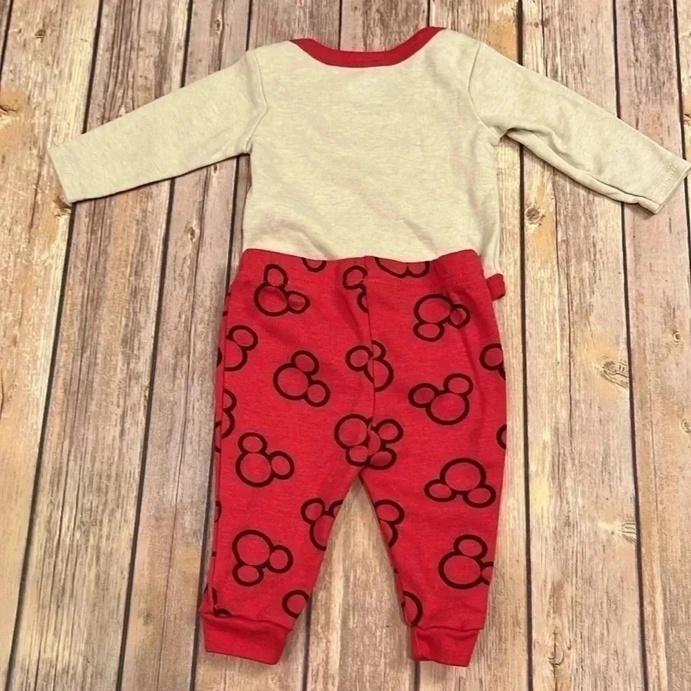 TWIN BUNDLE! Mikey Mouse set with bib | 0-3 Month - Picture 6 of 8